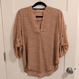 Lush Women's Brown Patterned Blouse